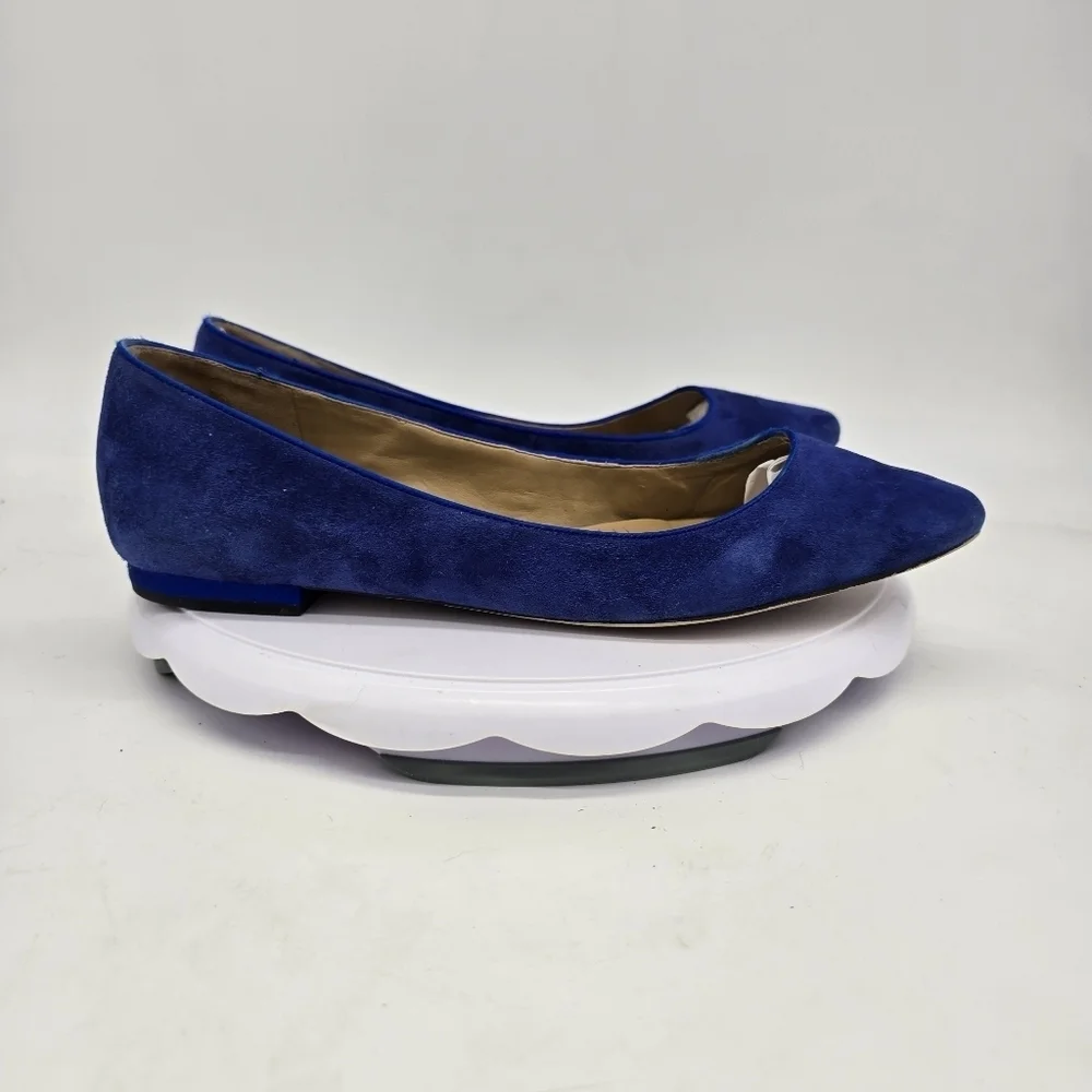 Talbots Shoe Women's 10.5M Edison Ballet Flat Slip On Suede Blue